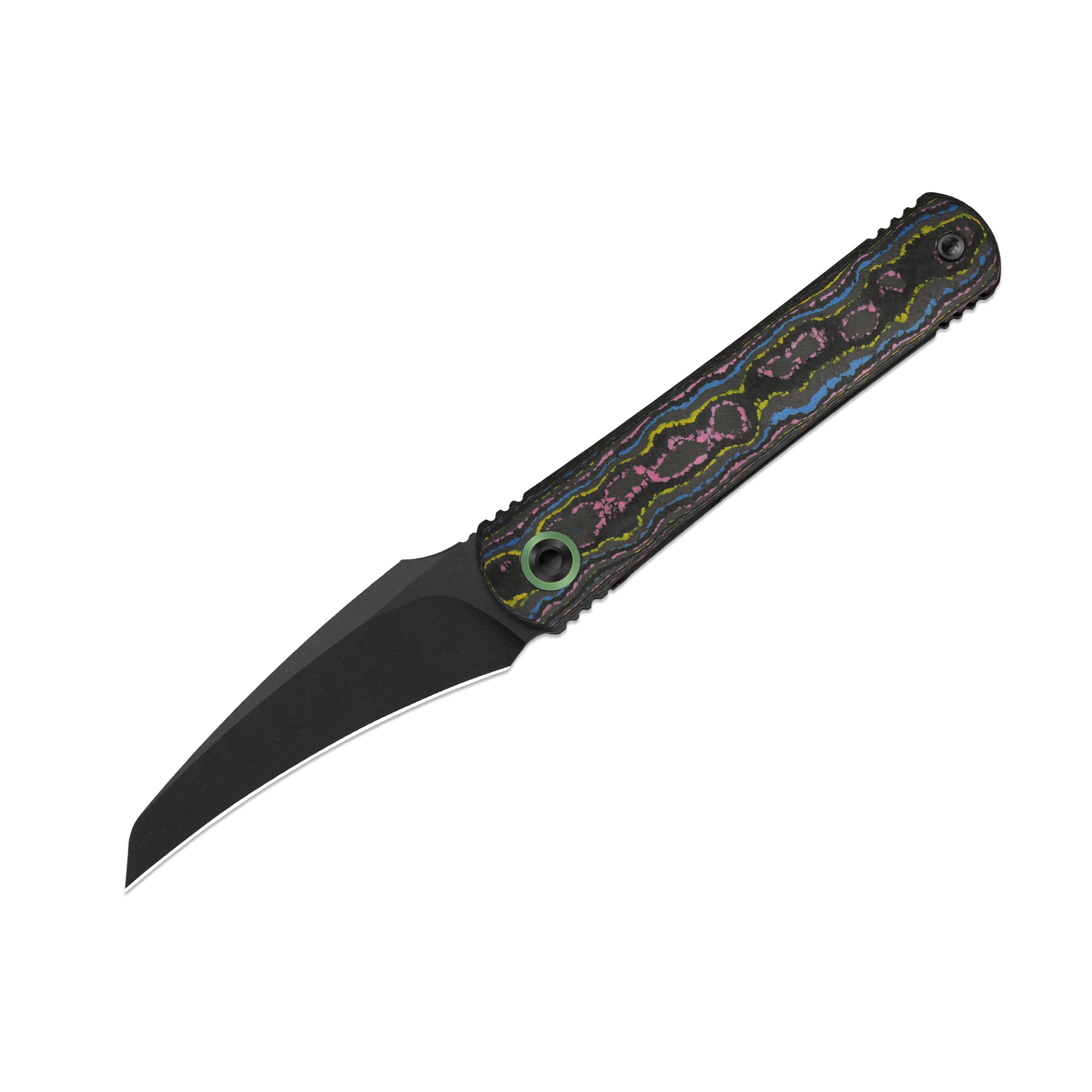 Feist 3 | CPM S90V + Matte DLC Ultra | Hawkbill | Titanium (Matte DLC Ultra) & CamoCarbon Ultimate Warrior | KizerX™ 3499.3A3