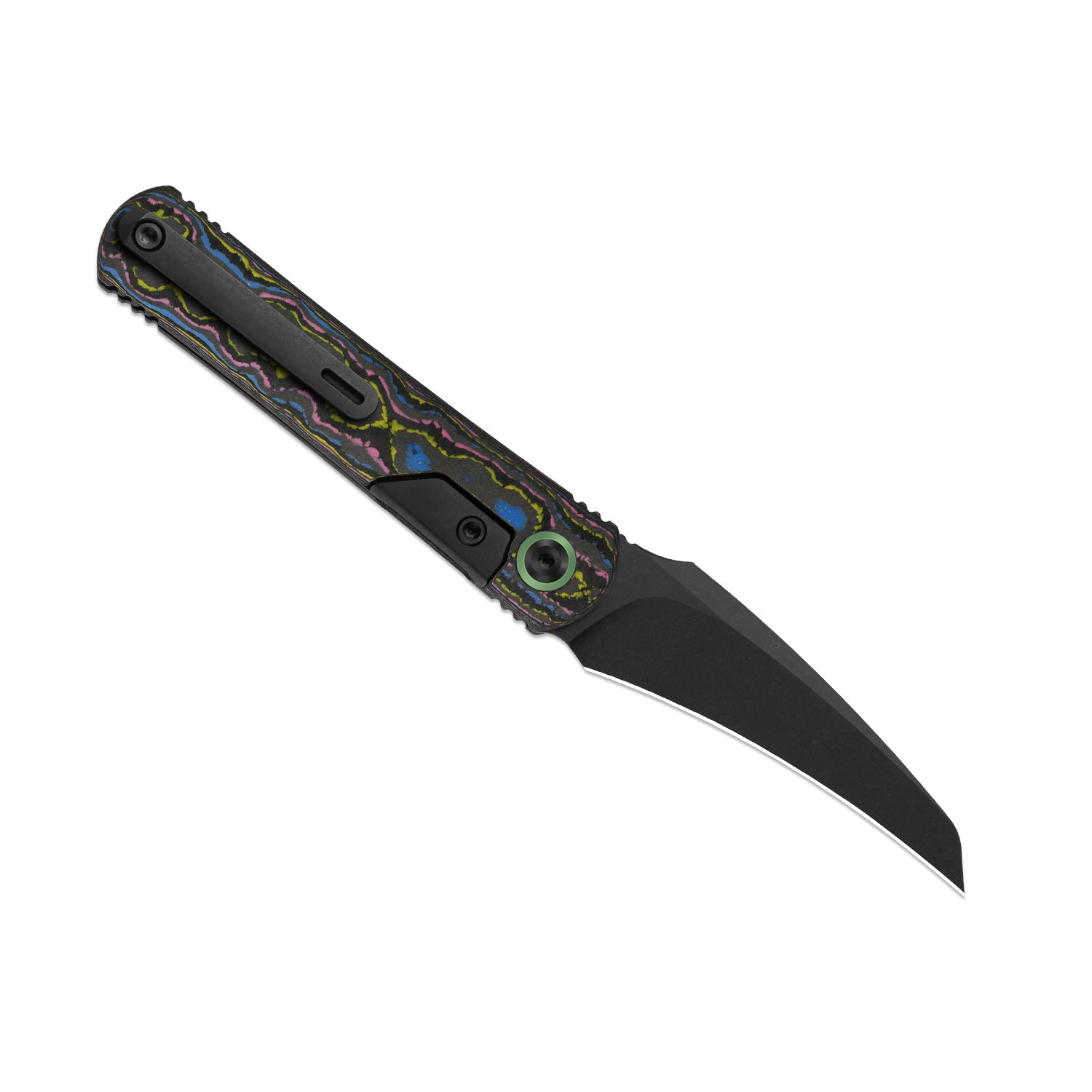 Feist 3 | CPM S90V + Matte DLC Ultra | Hawkbill | Titanium (Matte DLC Ultra) & CamoCarbon Ultimate Warrior | KizerX™ 3499.3A3