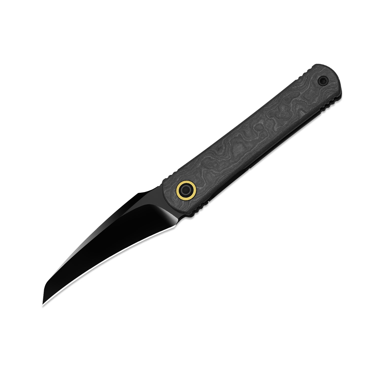 Feist 3 | CPM S90V + Polished DLC Ultra | Titanium (Matte DLC Ultra) & KizerNova™ Quartz | Hawkbill | KizerX™ 3499.3A8