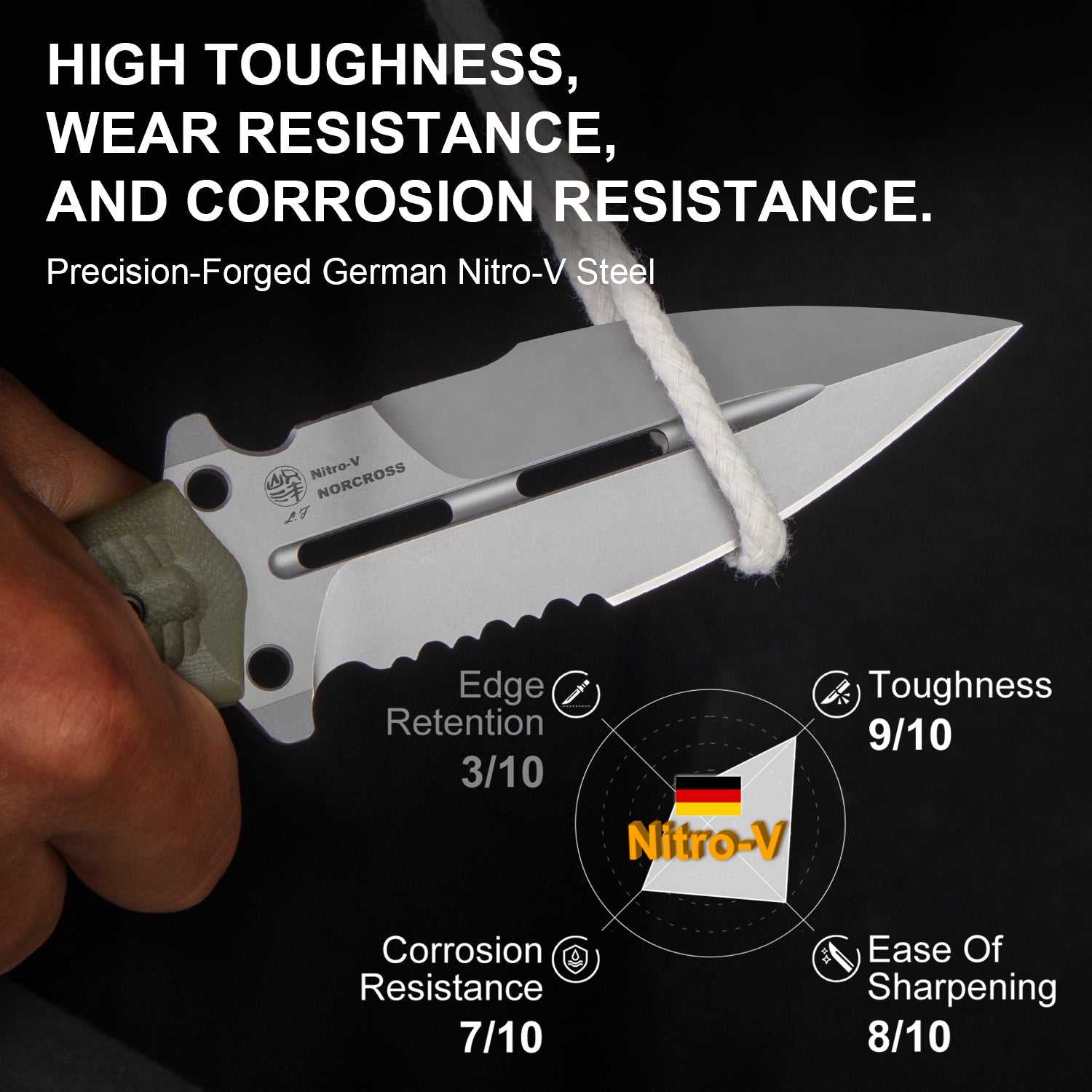 Norcross | Nitro-V | G10 |  Single Edged | KizerV™ FB01A4