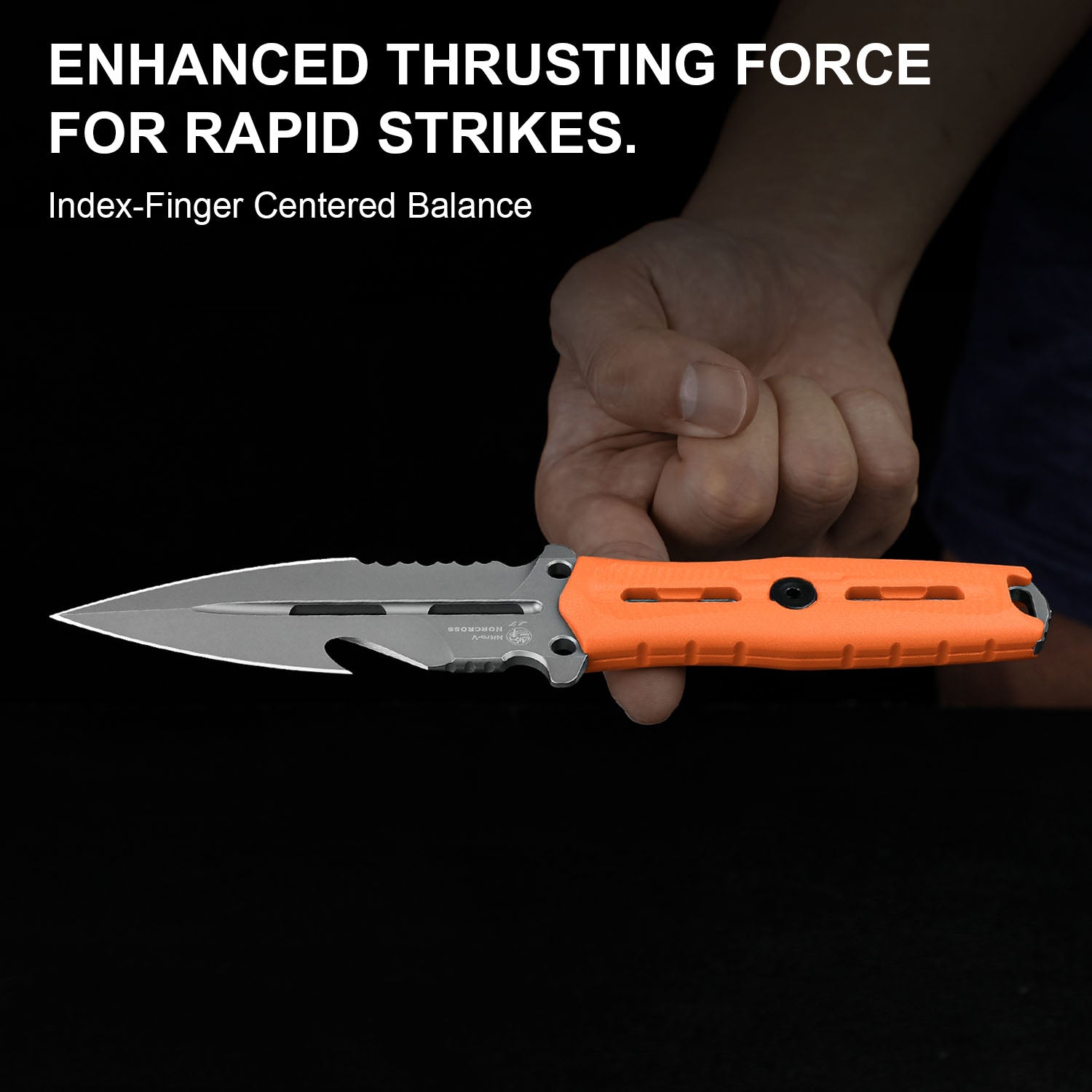 Norcross | Nitro-V | Orange G10 | Double Edged | KizerV™ FB01A5