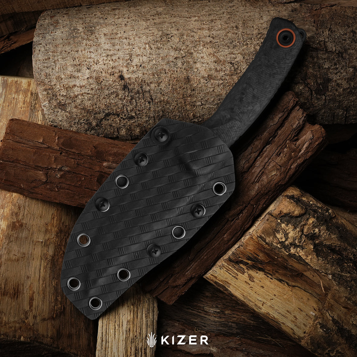 Pioneer Fix | M390 | Flat Brushed & Matte DLC Ultra | Carbon Fiber & G10 | KizerX® FB03A1