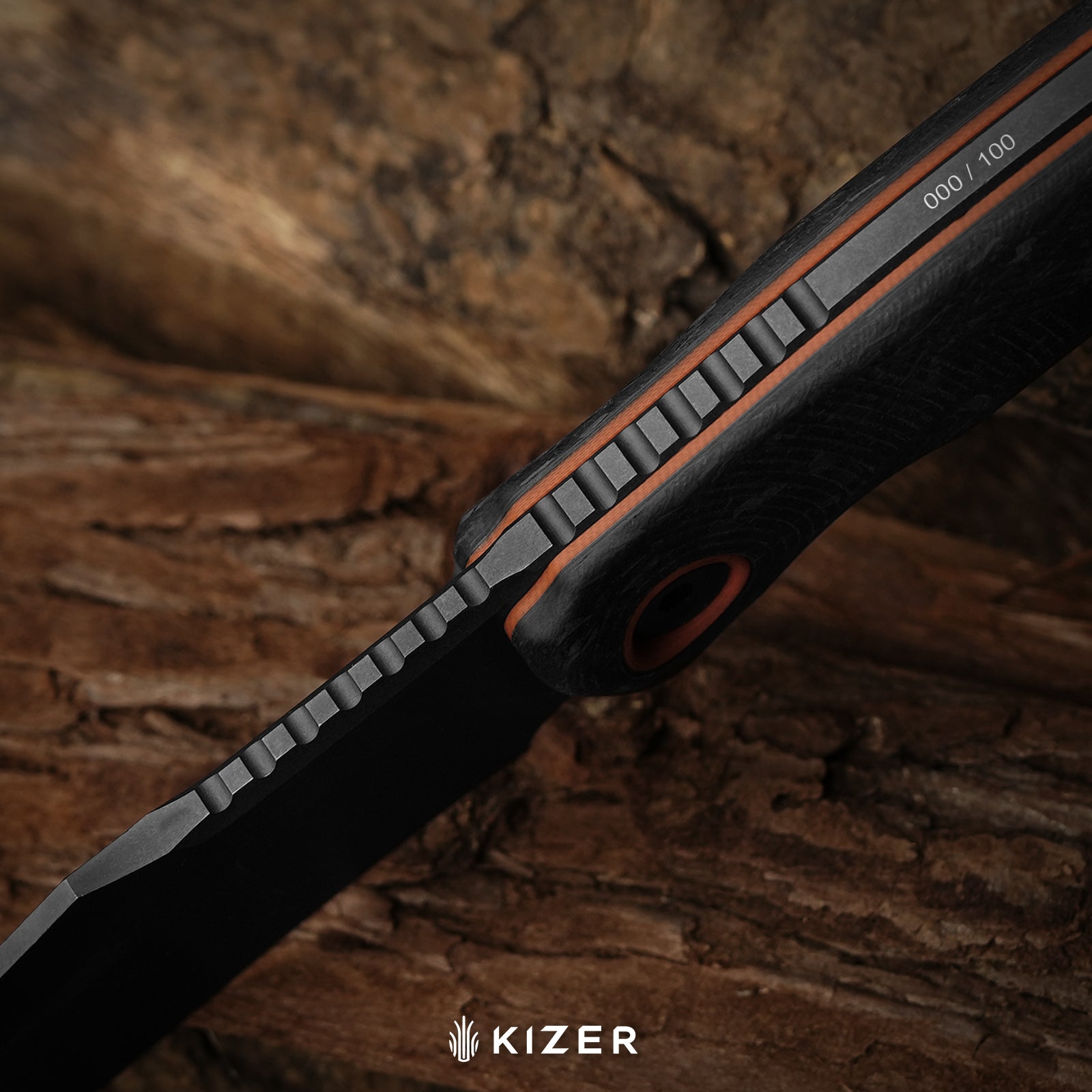 Pioneer Fix | M390 | Flat Brushed & Matte DLC Ultra | Carbon Fiber & G10 | KizerX® FB03A1