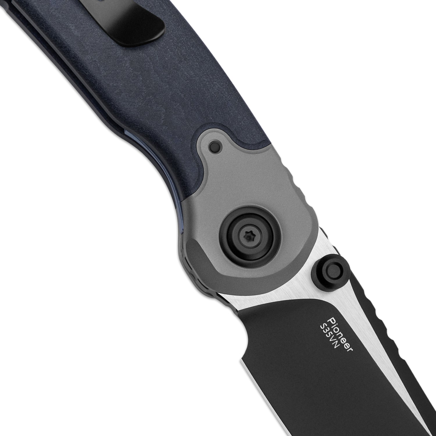 PIONEER | S35VN | Blue Canyon & Titanium | KizerB™ FK03A5