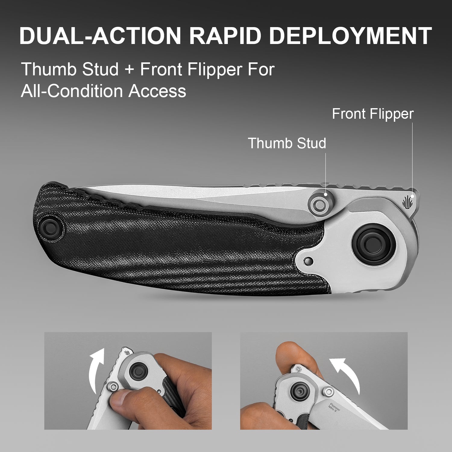 PIONEER | Nitro-V | Aluminum & Micarta | KizerV™ FK03A6