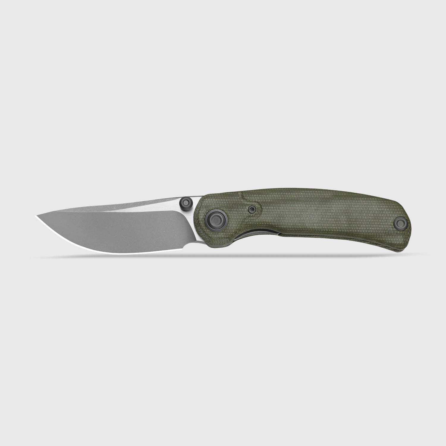PIONEER | 14C28N | Micarta | Gray PVD Coating & Stonewashed & Flat Brushed | KizerV™ FK03M4