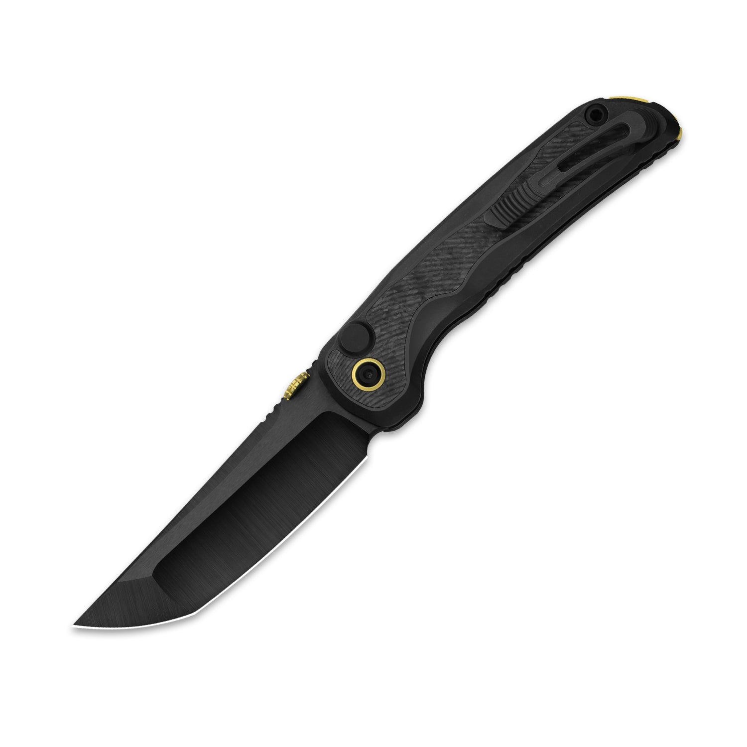 Mithril-Lefty | KineticFit™ Button Lock | M390 + DLC Ultra + Hand-Brushed | Titanium (DLC Ultra) & Fat Carbon | Exquisite Light | KizerX® FK08A1