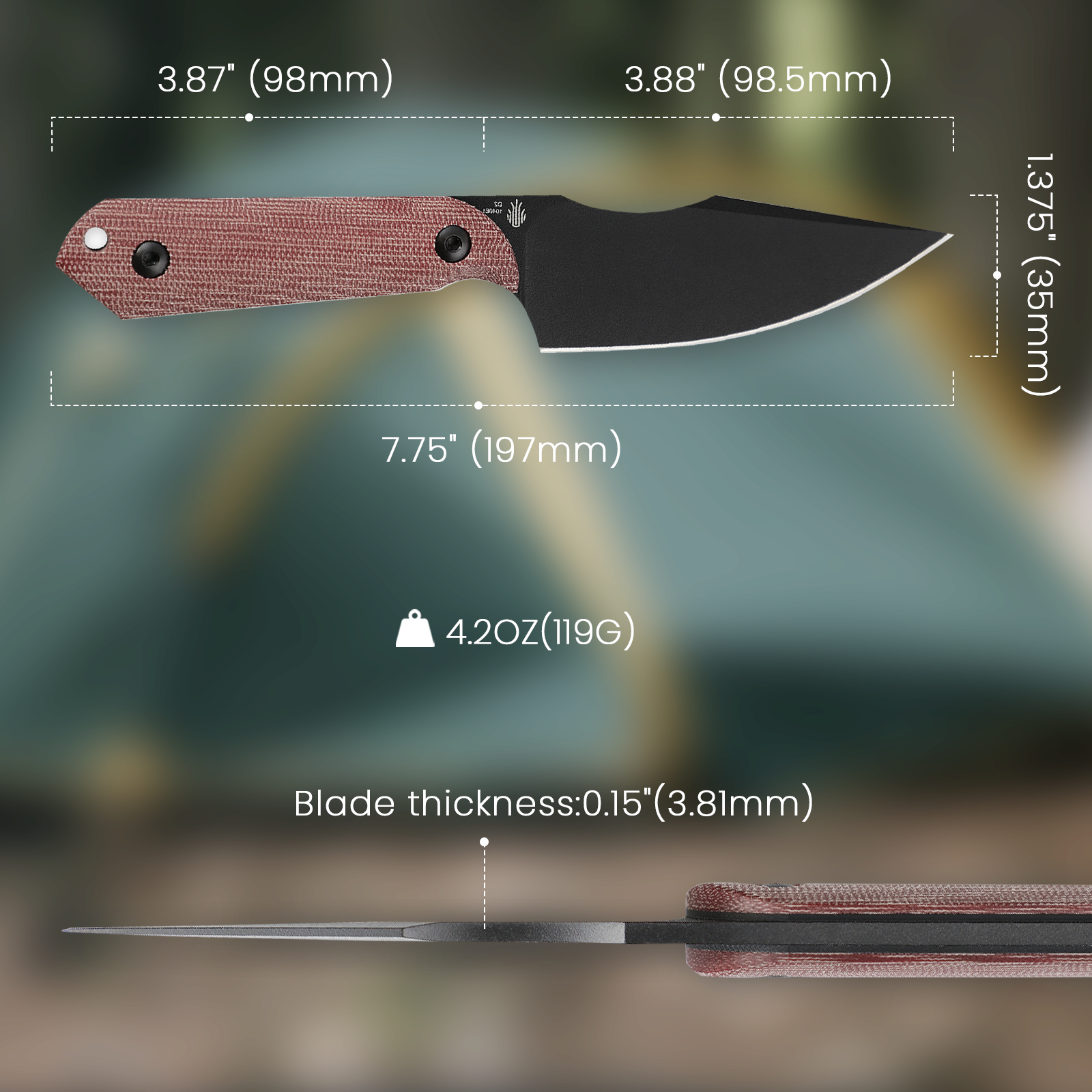 Harpoon | D2 | G10+Micarta | 1040E1