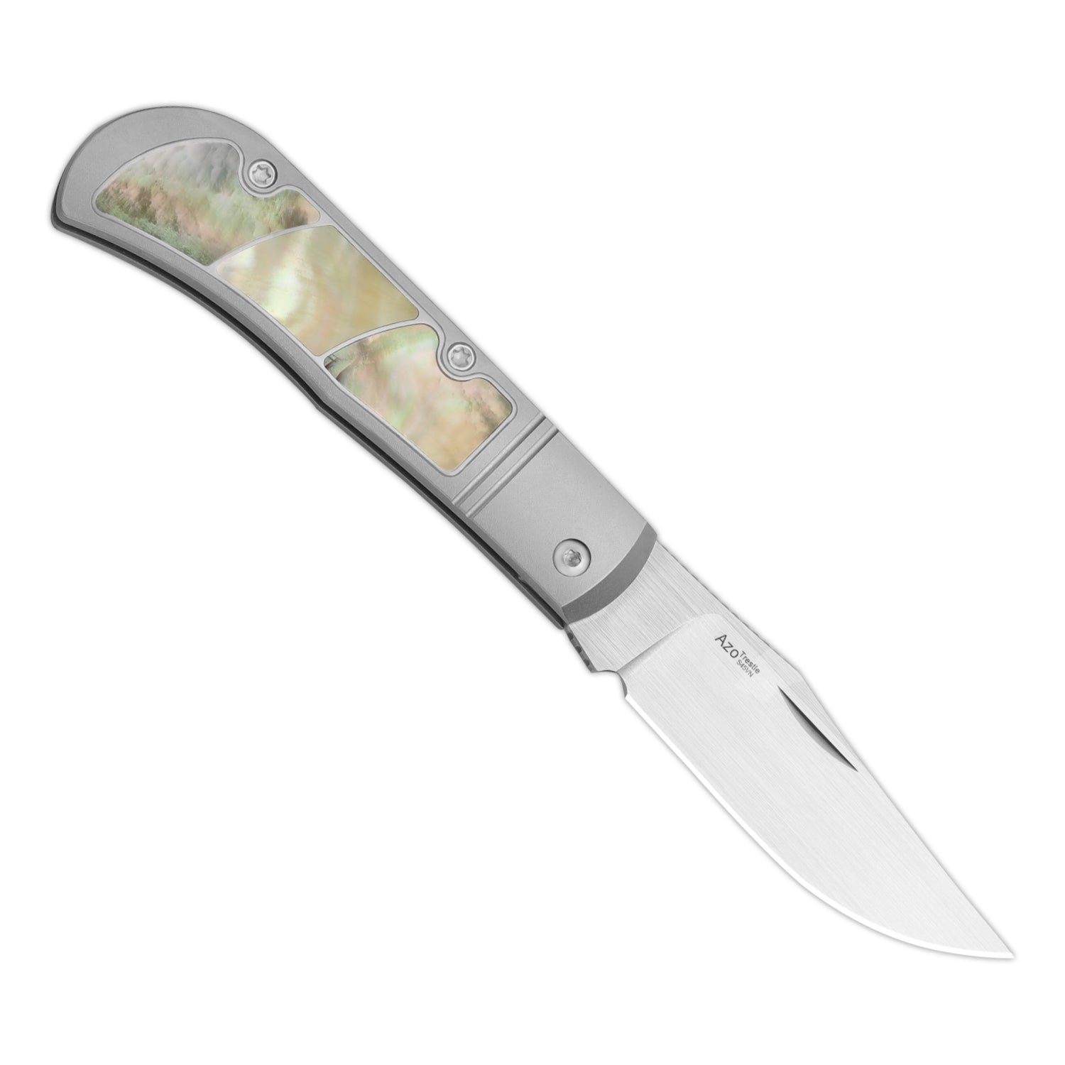 Trestle | S45VN | Titanium & Mother of Pearl | KizerB™ 3761A3