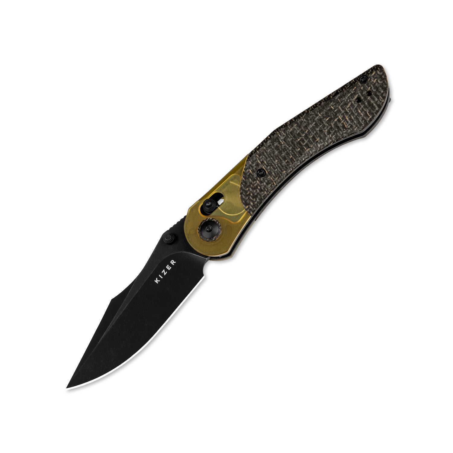 Mini Mystic | 154CM | Burlap Micarta+PEI | KizerV™ 3636C1