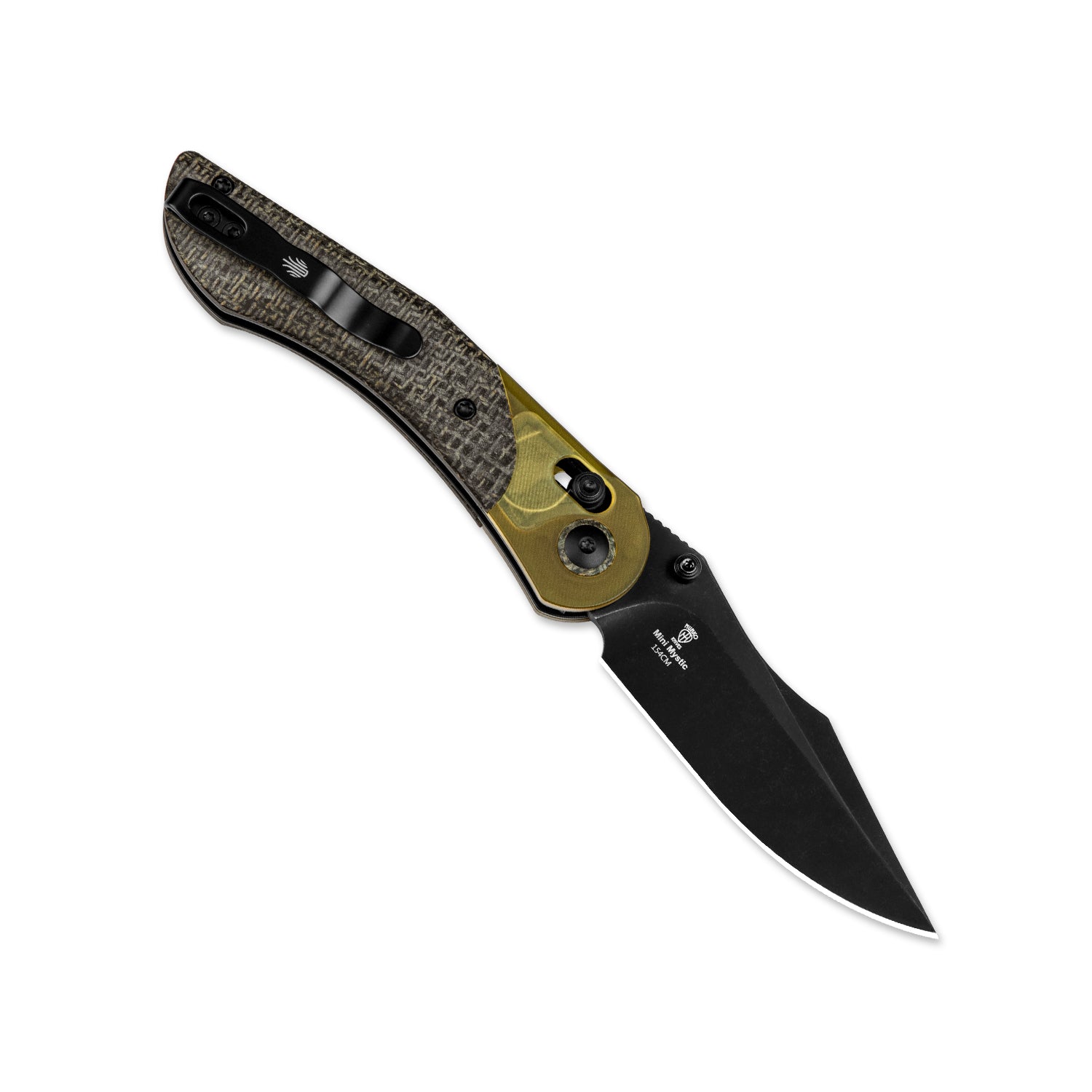 Mini Mystic | 154CM | Burlap Micarta+PEI | KizerV™ 3636C1