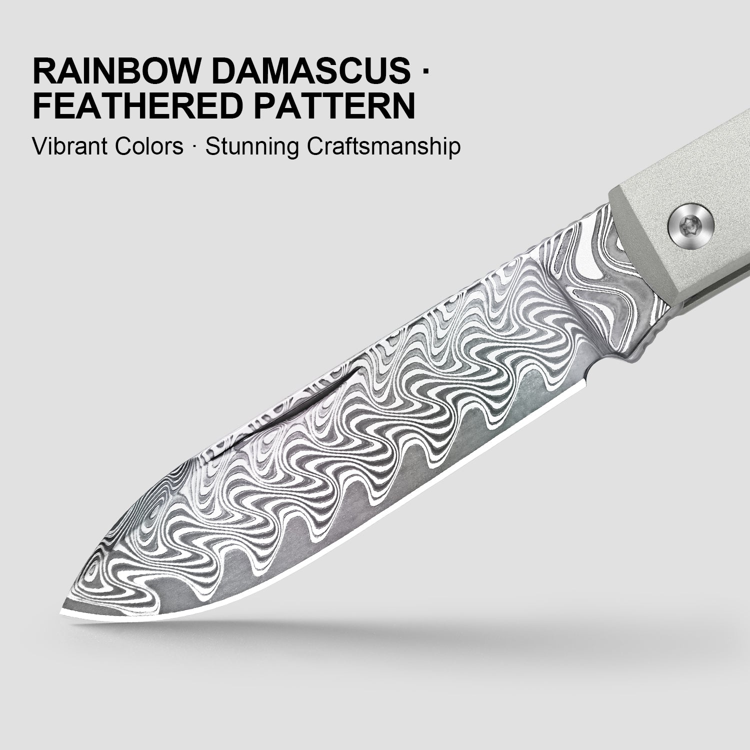Trestle D With Pac-Bar | Rainbow Damascus | Aluminum & Fat Carbon | Slip Joint | KizerV™ 3760A4
