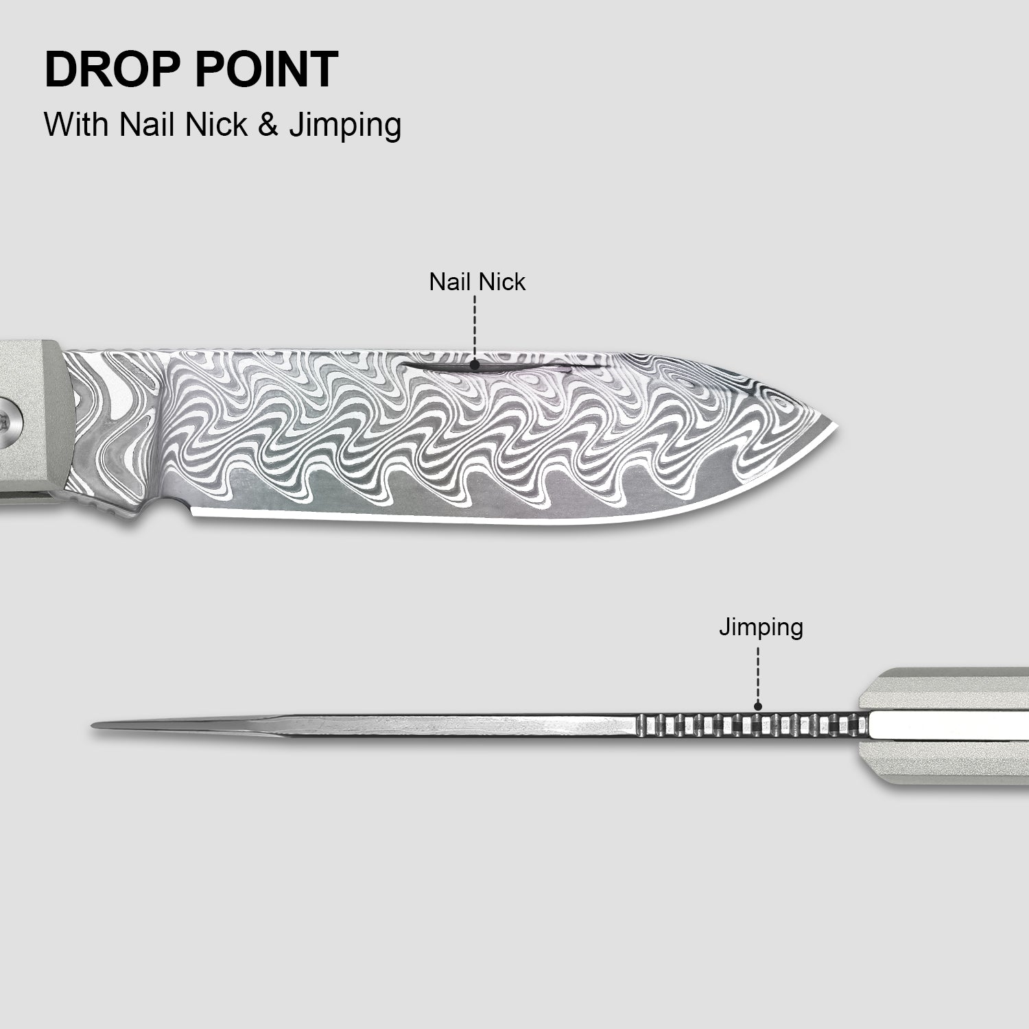 Trestle D With Pac-Bar | Rainbow Damascus | Aluminum & Fat Carbon | Slip Joint | KizerV™ 3760A4