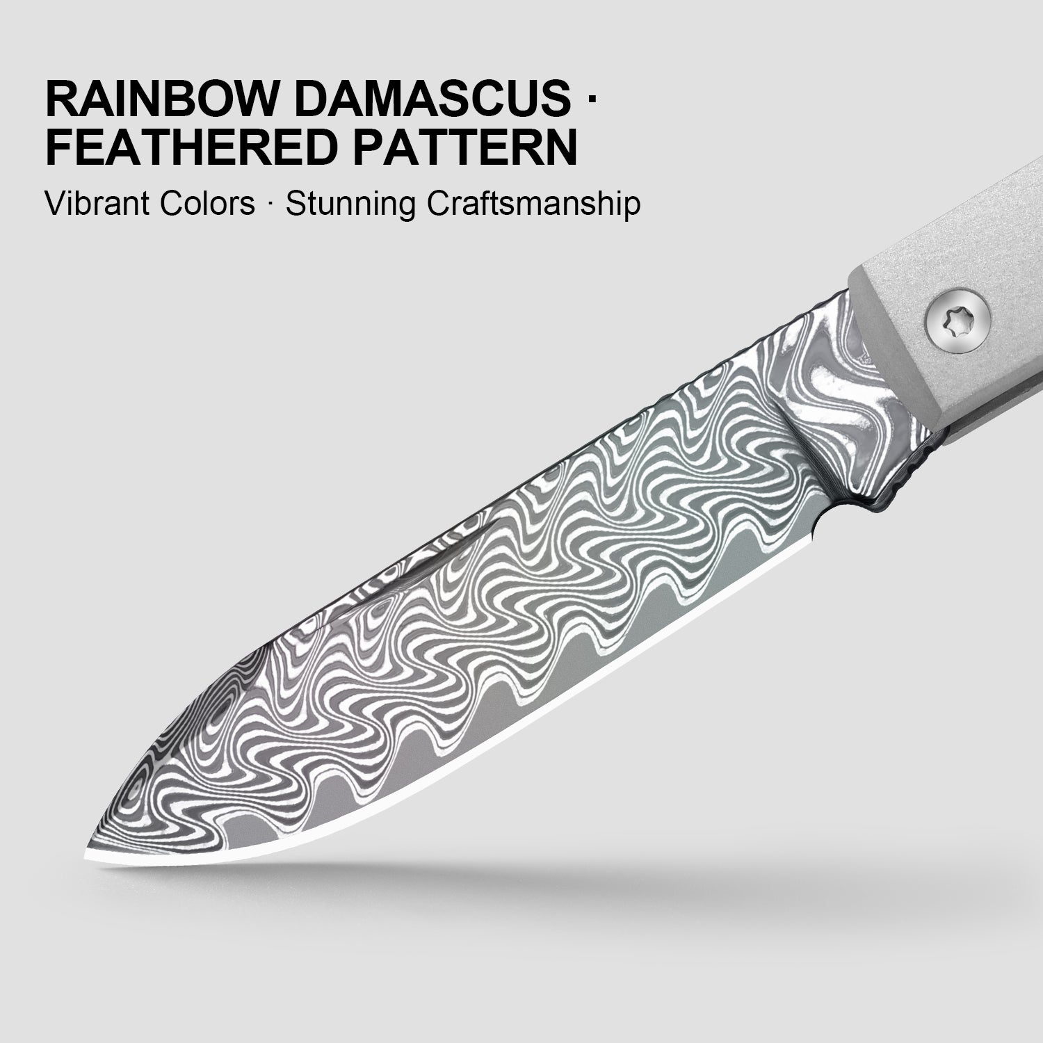 Trestle D With Pac-Bar | Rainbow Damascus | Aluminum & Fat Carbon | Slip Joint | KizerV™ 3760A5
