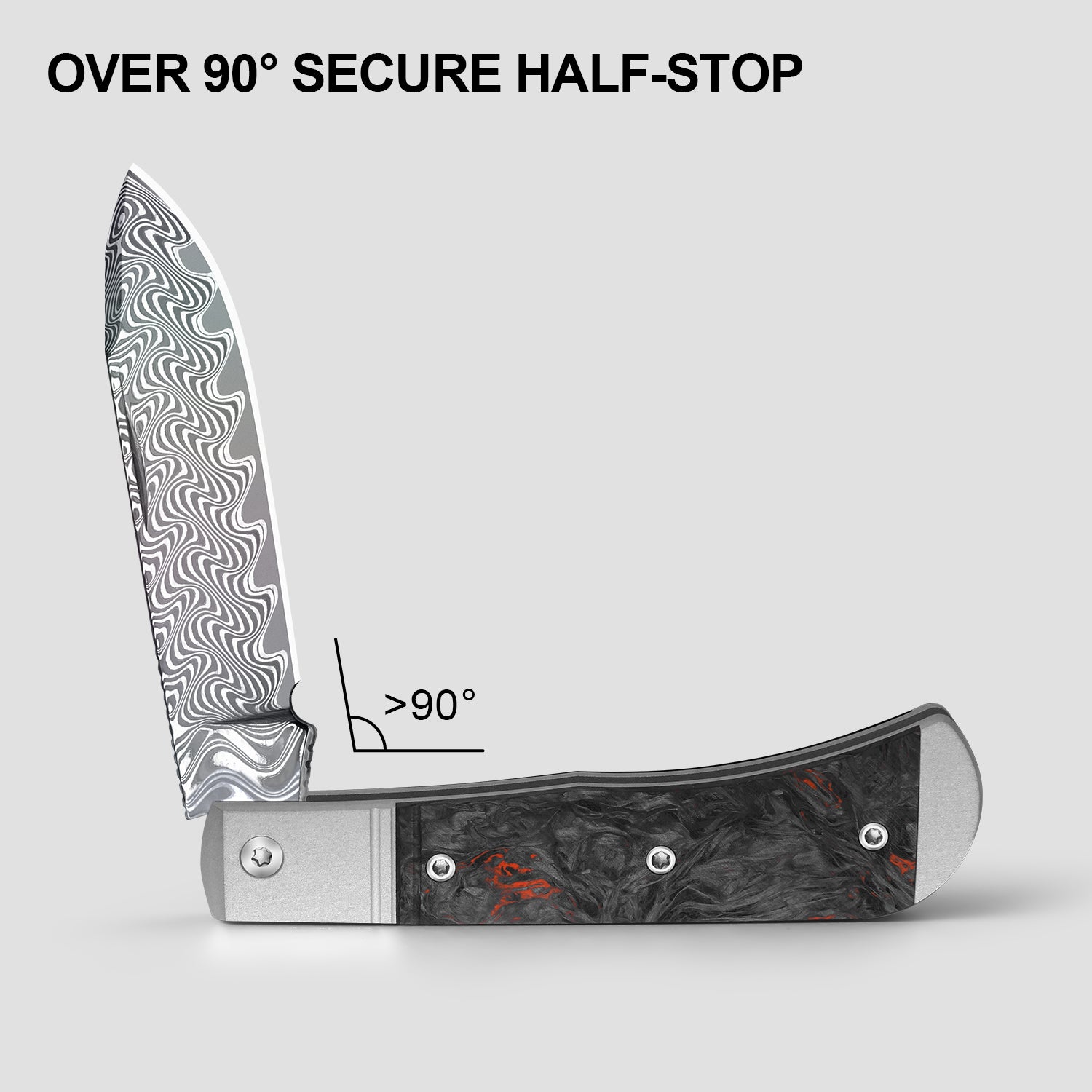 Trestle D With Pac-Bar | Rainbow Damascus | Aluminum & Fat Carbon | Slip Joint | KizerV™ 3760A5