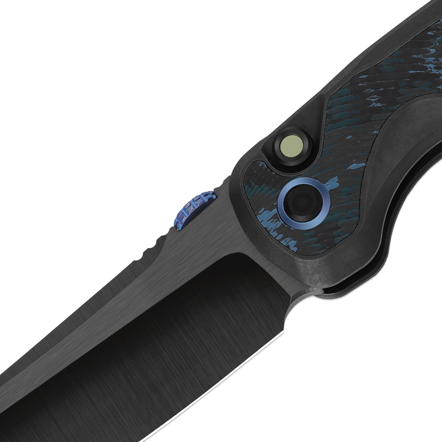 Mithril | KineticFit™ Button Lock | M390 + DLC Ultra + Hand-Brushed | Titanium (DLC Ultra) & Fat Carbon | Exquisite Light | KizerX® FK08A2