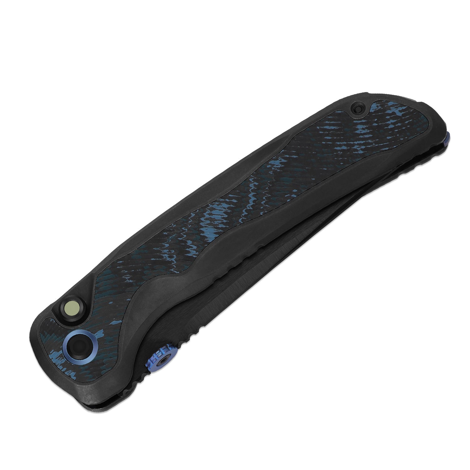 Mithril | KineticFit™ Button Lock | M390 + DLC Ultra + Hand-Brushed | Titanium (DLC Ultra) & Fat Carbon | Exquisite Light | KizerX® FK08A2