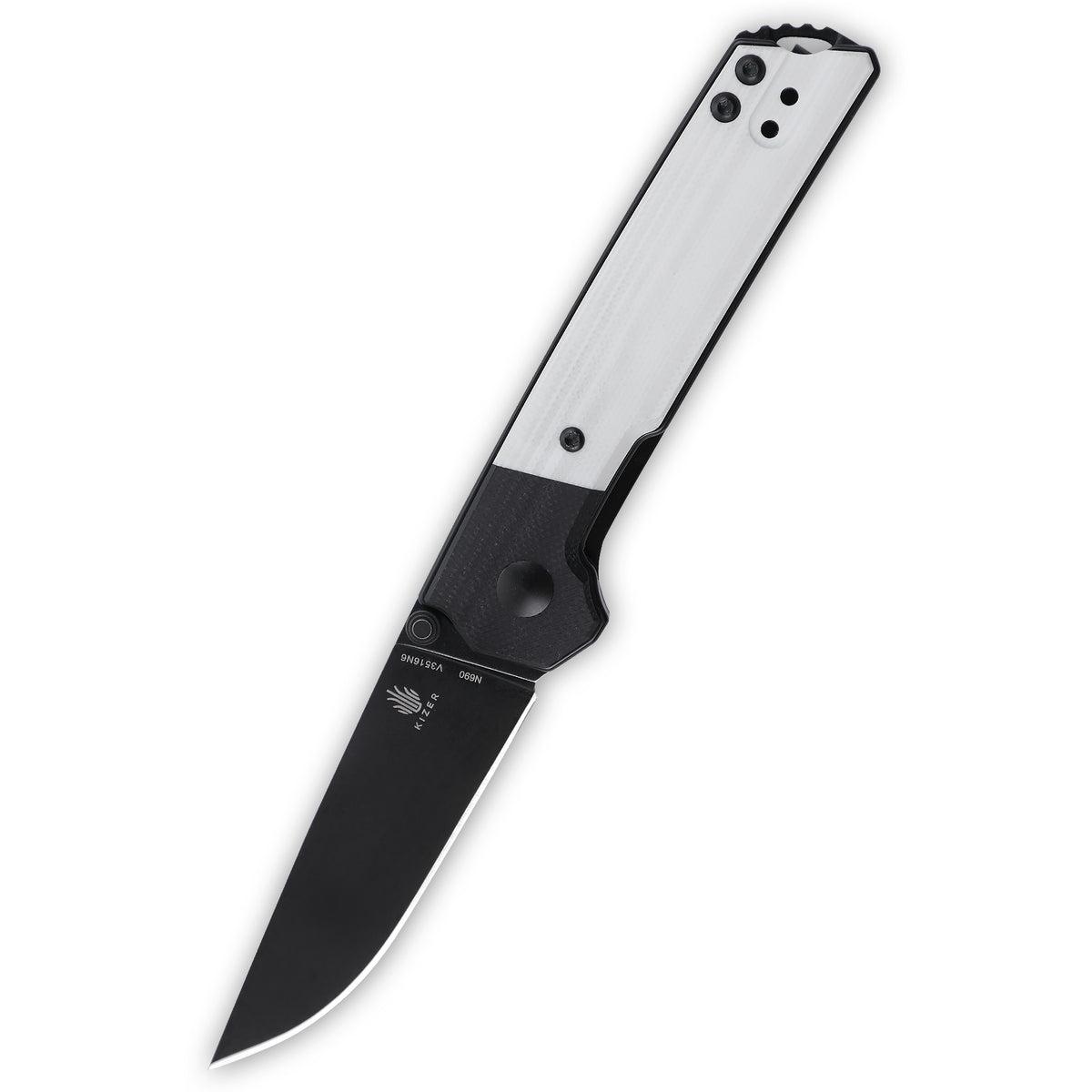 Kizer Domin Mini G10 Black&White V3516N6 (2.89" Black Ti-Coated)