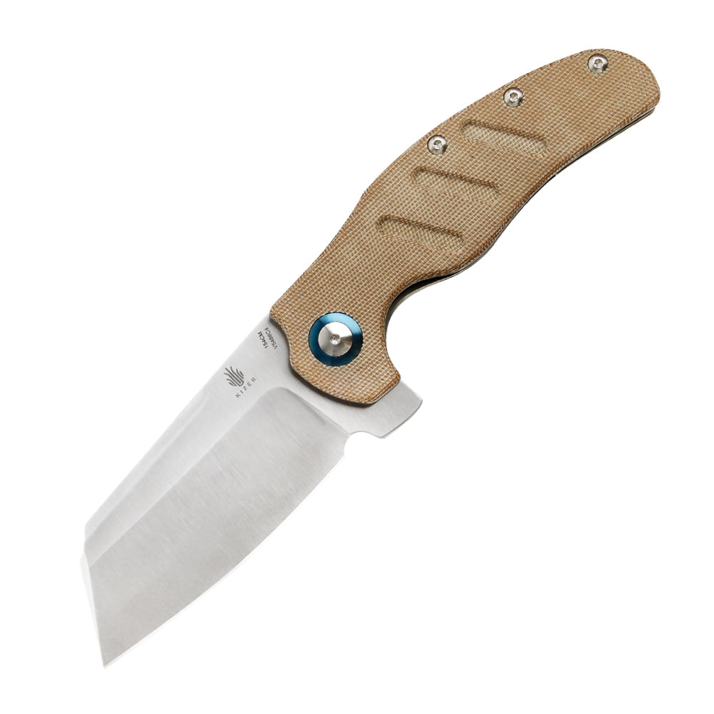 Kizer Sheepdog C01c XL Micarta Brown V5488C4  (3.94" Satin)