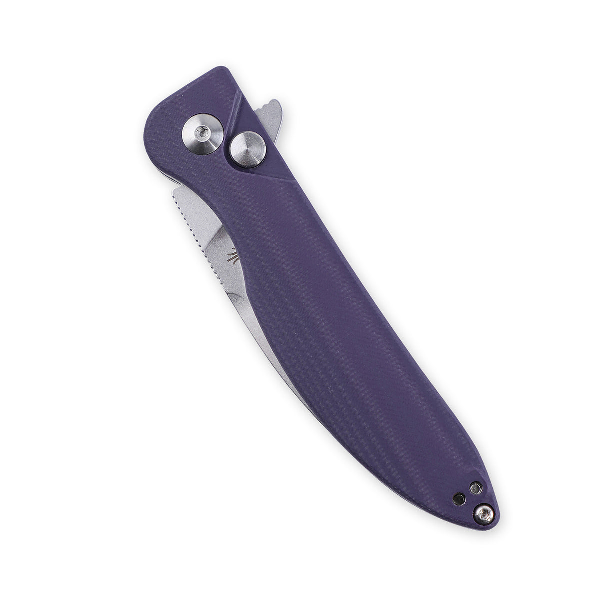 Kizer Swaggs Swayback Button Lock Knife Purple G-10 V3566N1 (2.99" SW)